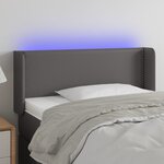 vidaXL Tête de lit à LED Gris 83x16x78/88 cm Similicuir