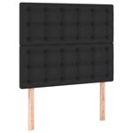 vidaXL Tête de lit à LED Noir 80x5x118/128 cm Similicuir