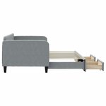 vidaXL Lit de jour avec gigogne et tiroirs sans matelas 90x200 cm