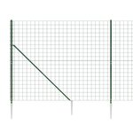 vidaXL Clôture en treillis métallique et piquet d'ancrage vert 1 8x25m