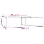 vidaXL Table basse Chêne sonoma 150x50x35 cm Bois d’ingénierie