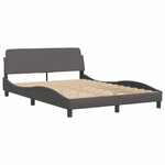 vidaXL Cadre de lit sans matelas gris 120x200 cm similicuir