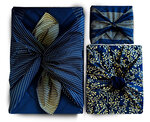 Lot de 3 Emballage Papier Cadeau Réutilisable Coton Recyclé Tissu Furoshiki Ecologique Pack Famille Extraordinaire