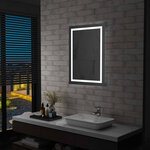 vidaXL Miroir à LED pour salle de bains et capteur tactile 60x80 cm