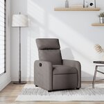 vidaXL Fauteuil inclinable Taupe Tissu