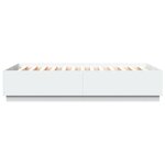 vidaXL Cadre de lit avec LED sans matelas blanc 160x200 cm