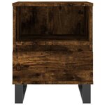 vidaXL Tables de chevet 2 Pièces chêne fumé 40x35x50 cm bois ingénierie