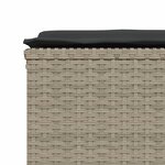 vidaXL Tabourets de jardin avec coussins lot de 4 gris clair rotin