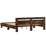 vidaXL Cadre de lit sans matelas chêne fumé 180x200 cm