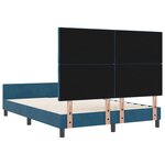 vidaXL Cadre de lit Bleu foncé 140x190 cm Velours