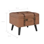vidaXL Tabourets de rangement lot de 3 Marron Similicuir