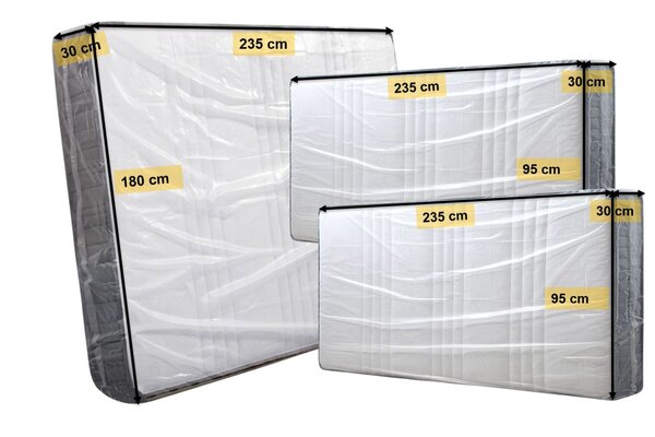 Kit Protection Matelas Ultra Résistant – Pack 3 Housses Imperméables, 1 pour 2 personnes et 2 pour 1 personne.