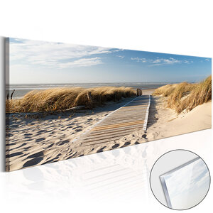 Tableau sur verre acrylique - wild beach [glass] l x h en cm 135x45