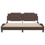 vidaXL Cadre de lit avec LED sans matelas marron 180x200 cm