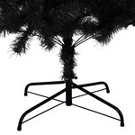 vidaXL Sapin de Noël artificiel avec support noir 240 cm PVC