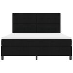 vidaXL Lit box spring avec matelas et LED noir 180x200 cm tissu