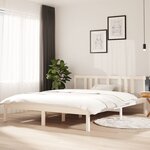 vidaXL Cadre de lit sans matelas blanc bois massif 150x200 cm