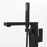 vidaXL Robinet de baignoire sur pied Noir Acier inoxydable 90 cm