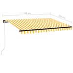 vidaXL Auvent manuel rétractable 350x250 cm Jaune et blanc