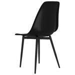 vidaXL Chaises à manger lot de 2 noir PP