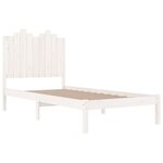 vidaXL Cadre de lit sans matelas blanc bois massif 100x200 cm