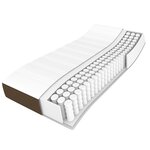 vidaXL Sommier à lattes de lit avec matelas Marron foncé 200x200 cm