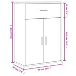 vidaXL Buffets 2 Pièces chêne sonoma 60x30x84 cm bois d'ingénierie