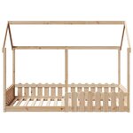 vidaXL Cadre de lit d'enfants forme de maison 90x200cm bois massif pin