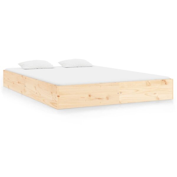 vidaXL Cadre de lit sans matelas bois massif 160x200 cm
