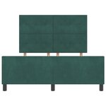Cadre de lit vidaXL Vert foncé 160x200 cm Velours