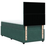 vidaXL Sommier à lattes de lit et matelas Vert foncé 80x200 cm Velours