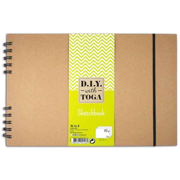 Sketchbook Kraft Spirales 80 Pages - 30x20 Cm - Draeger paris