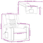 vidaXL Fauteuil inclinable de massage Gris Similicuir