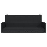 vidaXL Balancelle noir 119x56x48 cm résine tressée