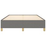 vidaXL Cadre de lit sans matelas gris foncé 140x190 cm tissu
