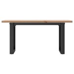 vidaXL Table basse cadre en O 100x50x45 5 cm bois de pin massif acier