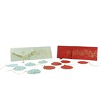 PAPERTREE ANASTASIA Lot de 5 Enveloppes cadeau 19x10cm  Rouge/Or