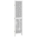 vidaXL Cloison de séparation 3 panneaux blanc bois de paulownia massif