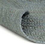 vidaXL Tapis fait à la main Jute Rond 240 cm Vert olive