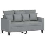 vidaXL Ensemble de canapés 4 Pièces coussins gris clair tissu