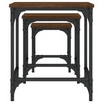 vidaXL Tables basses gigognes 3 Pièces chêne marron bois d'ingénierie