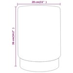 vidaXL Tabouret Violet et doré Velours