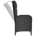 vidaXL Chaises d'extérieur lot de 2 Résine tressée Noir