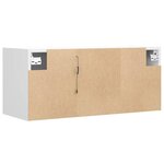 vidaXL Meuble TV mural avec lumières LED blanc 80x31x35 cm