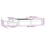 vidaXL Cadre de lit avec tiroirs Blanc 135x190 cm Double