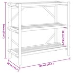 vidaXL Étagère à 3 niveaux 100x40x90 cm bambou