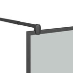 vidaXL Paroi de douche avec étagère Noir 80x195 cm Verre ESG&Aluminium