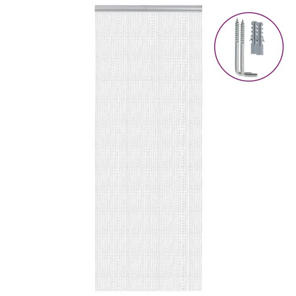 vidaXL Moustiquaire de porte à chaîne 80x212 cm aluminium