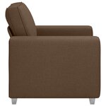 Fauteuil vidaXL Marron 59 cm en Tissu