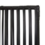 vidaXL Cloison de séparation 6 panneaux noir résine tressée